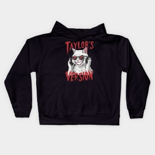 death metal taylors cat version Kids Hoodie